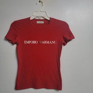EMPORIO ARMANI T-SHIRT, SIZE XS, RED COLOR